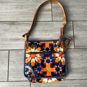 Fossil Keyper Crossbody Purse in Starburst Print